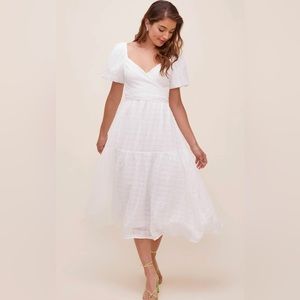 White Astr the Label midi dress